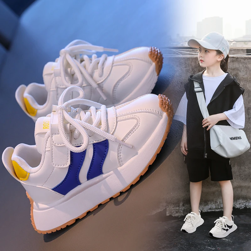 儿童鞋子女童运动鞋24秋季款童鞋男童休闲鞋小白鞋百搭阿甘鞋3357