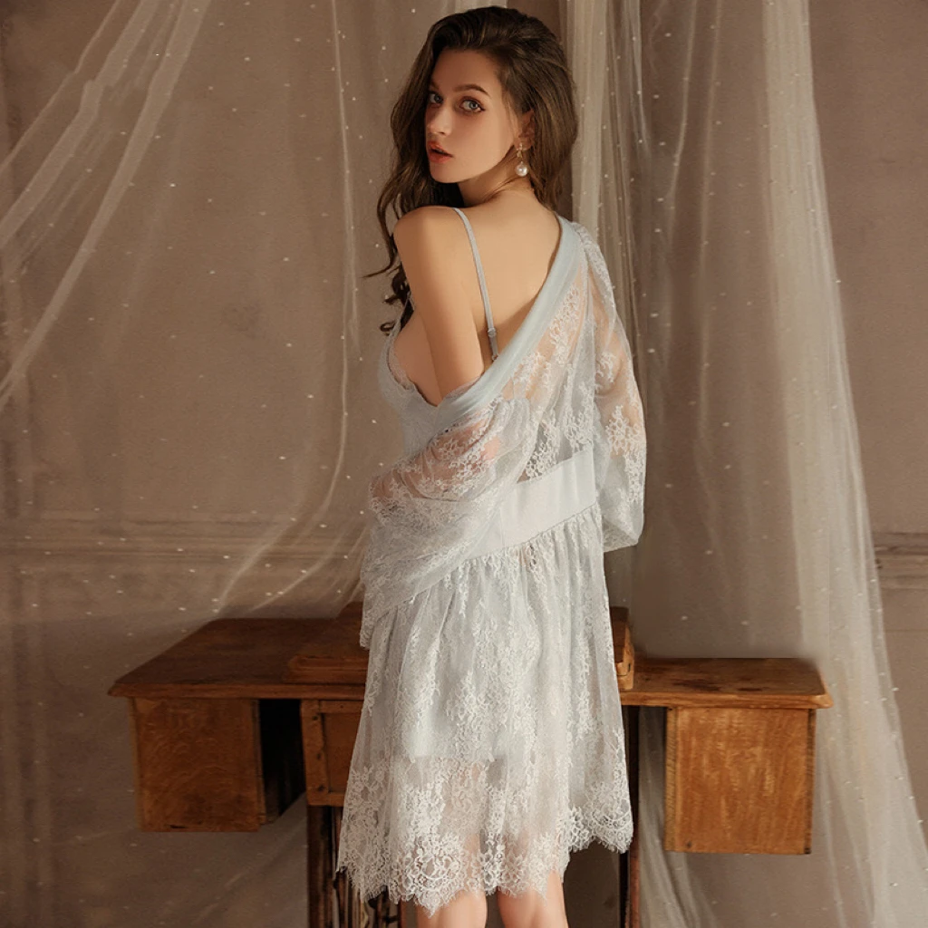 rose【假日巴黎】法式气质御姐美背性感蕾丝睡衣氛围感吊带睡裙新款