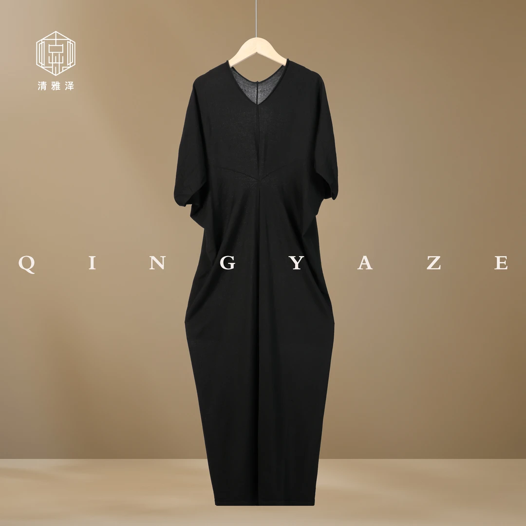 老钱的松弛范！新澳纱线桑蚕丝羊毛廓形连衣裙！GZ4566