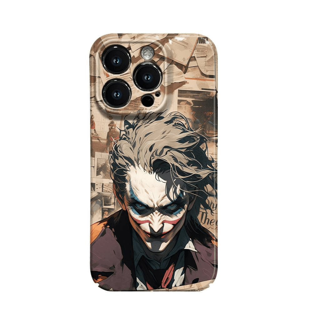 适用苹果华为OPPO荣耀VIVO小丑美式复古2精孔全包菲林手机壳KD