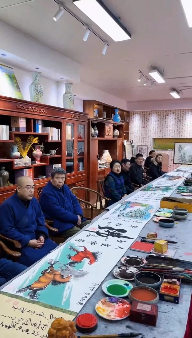 十位艺术名家合作十米长卷-绘画-（带证书授权书）