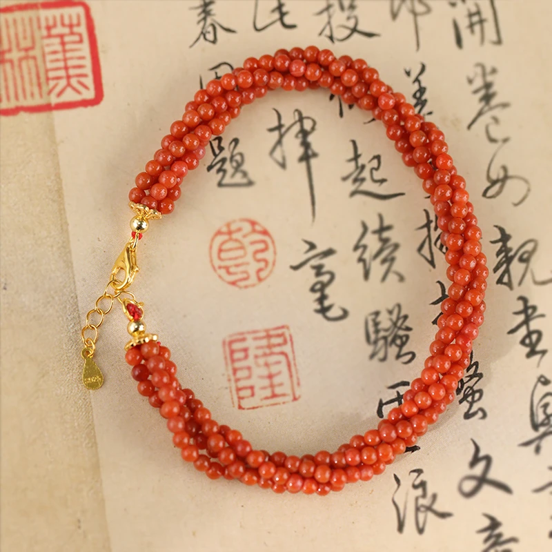 【爆款推荐】万司珍/5852南红玛瑙连珠手链1-HTC0延长链