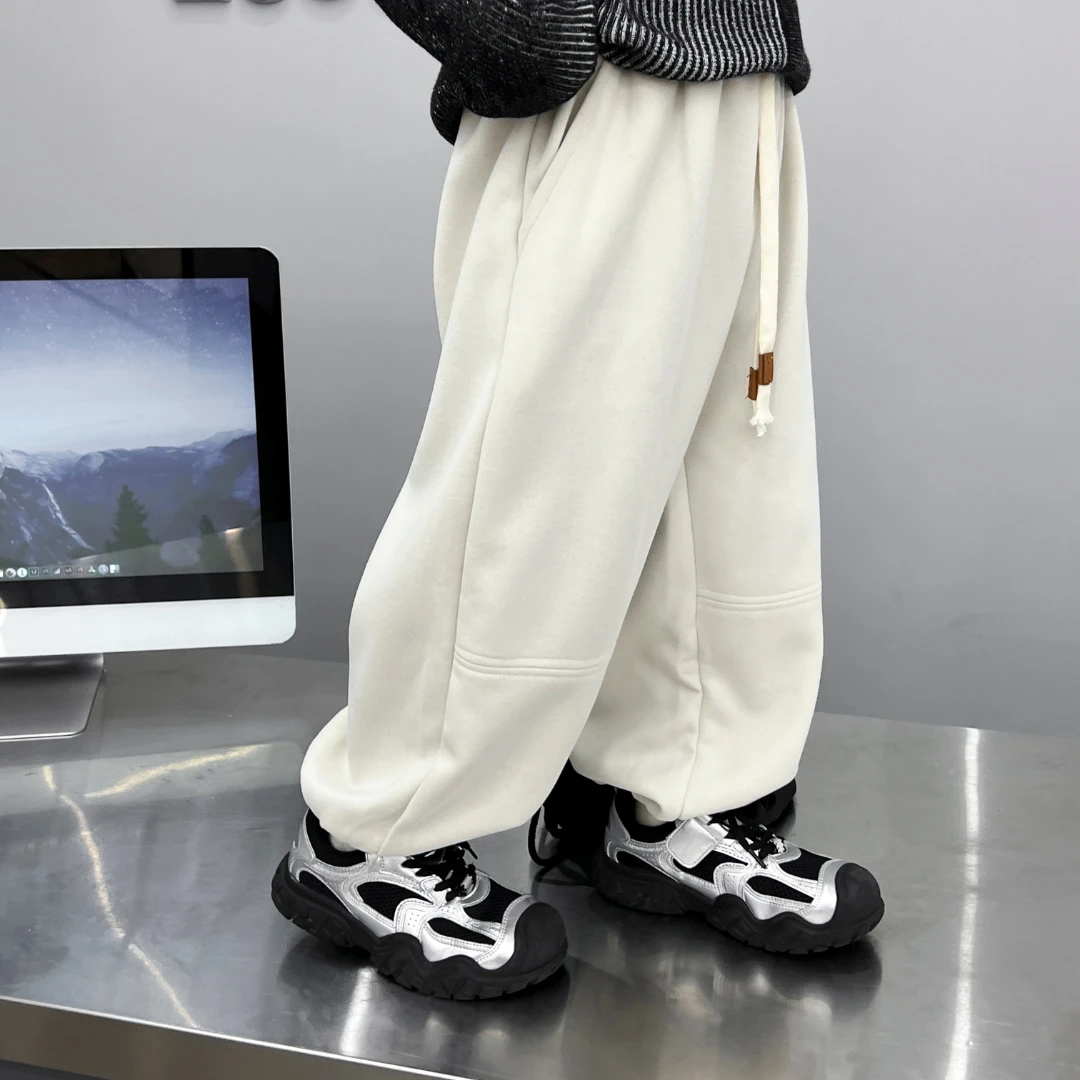 春秋款男童运动裤子宽松中大童卫裤2024新款帅气韩版哈伦裤休闲裤