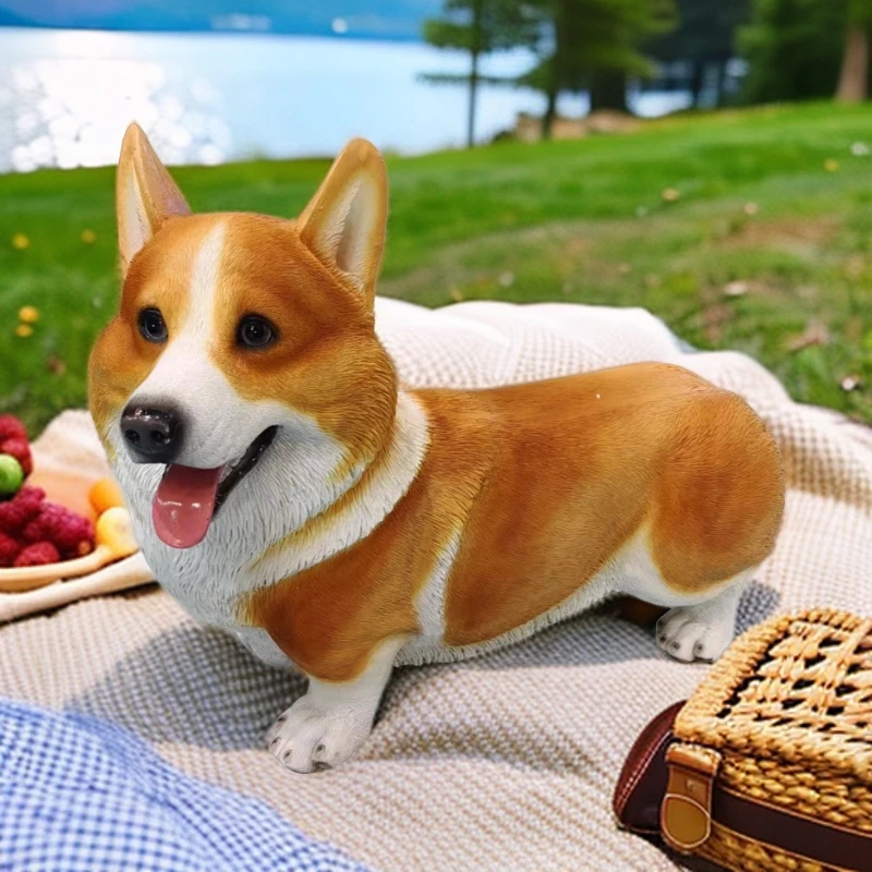 大号柯基摆件治愈高颜值摆件电视柜两旁摆设摆饰工艺品新房装饰品