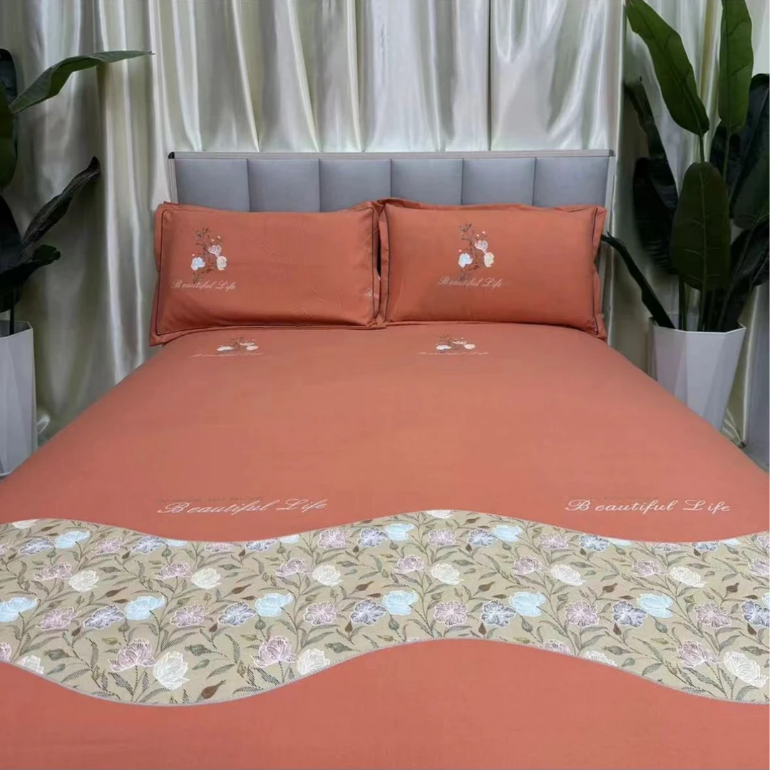 【MS】高端精品四件套 盛典花枝 轻奢机洗针织柔软亲肤1