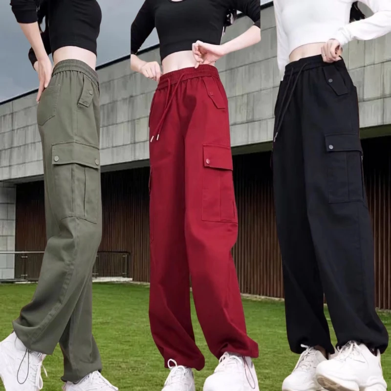 【清仓捡漏】工装裤女2024春秋季新款直筒束脚两穿百搭休闲运动裤女