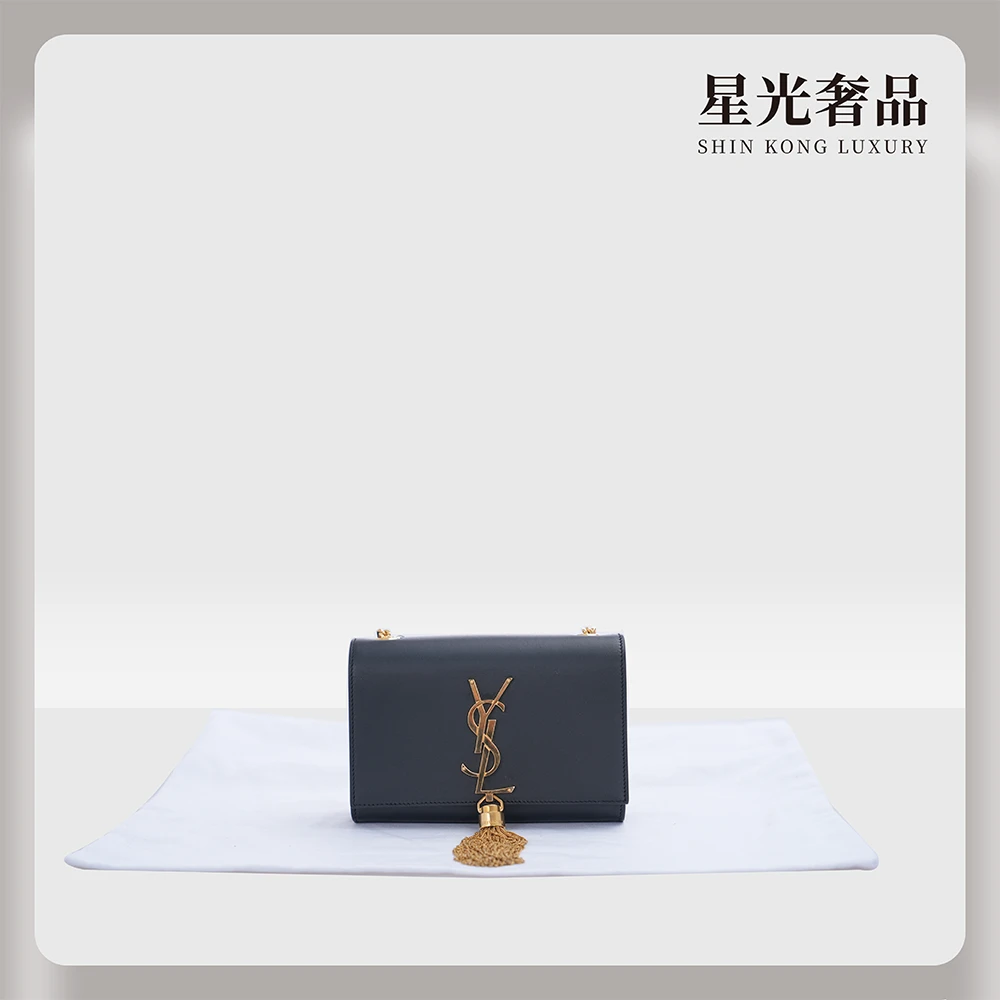 95新 YSL/圣罗兰 精选黑金流苏kate小号单肩斜挎包时尚经典女士