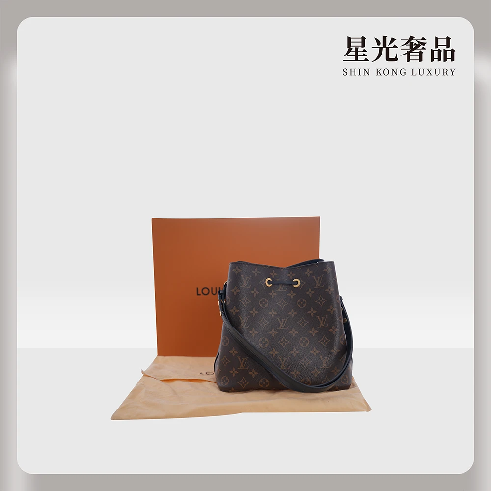 99新 LouisVuitton/路易威登 黑色/水桶包/单肩/通勤老花包时尚