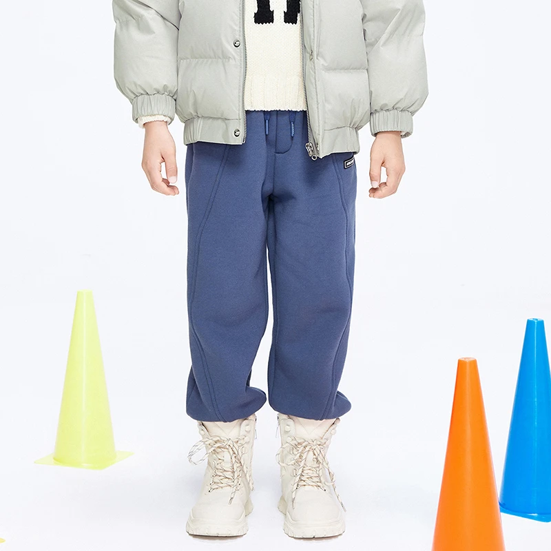 little moco童装冬装新款男童休闲卫裤束脚长裤子#KBB4PAT037