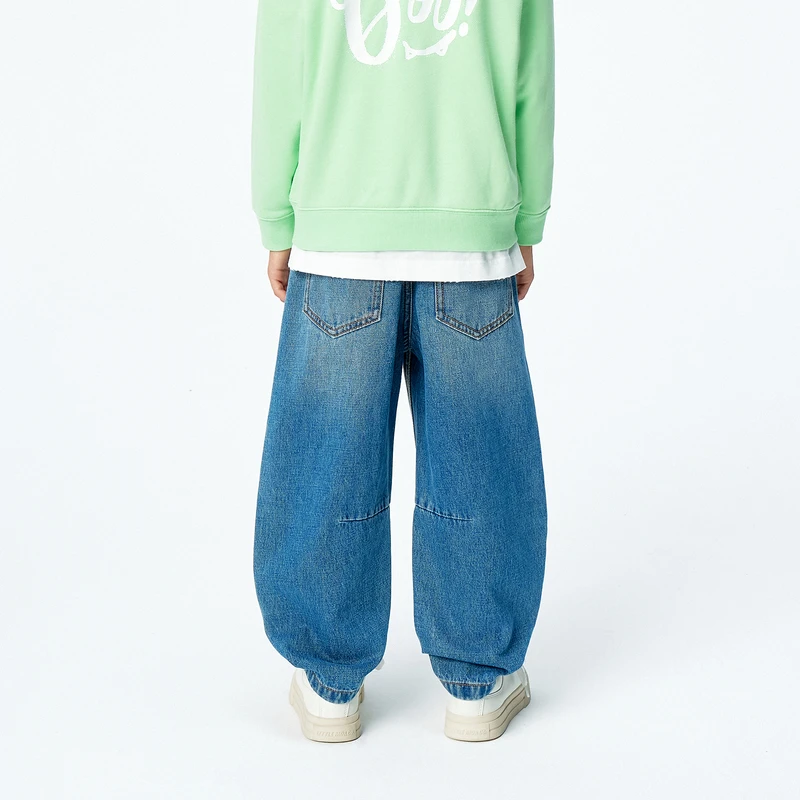 littlemoco童装24新款男女童香蕉裤阔腿牛仔长裤#KBD3JEN019