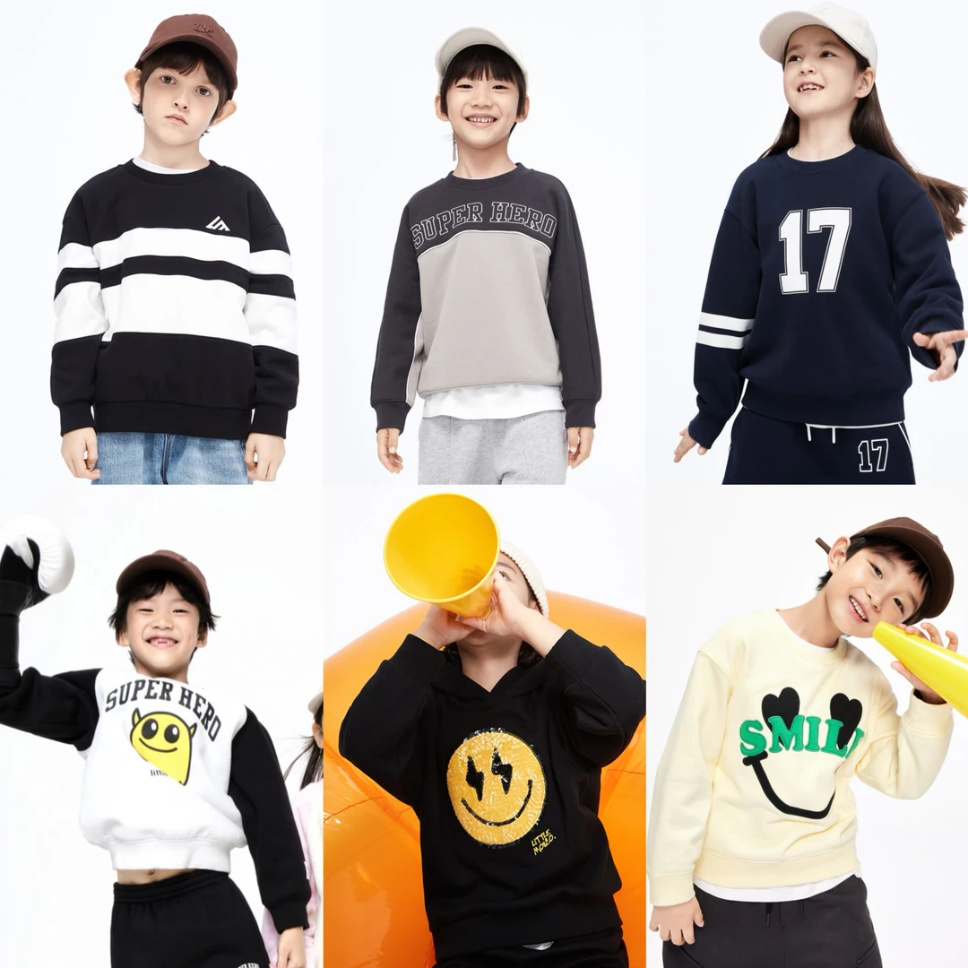 littlemoco童装新款男女童潮酷连帽长袖卫衣集合#KBC1SWS002