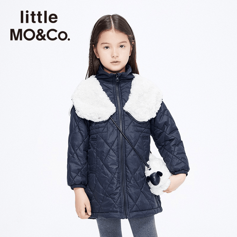 little MOCo.little moco童装21冬装女童菱形格棉衣#KBA4QJK014