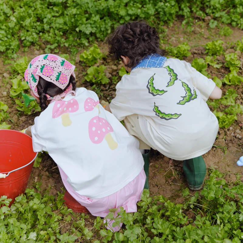 littlemoco童装24夏装新款男女童水果印花短袖T恤#KBD2TEE027