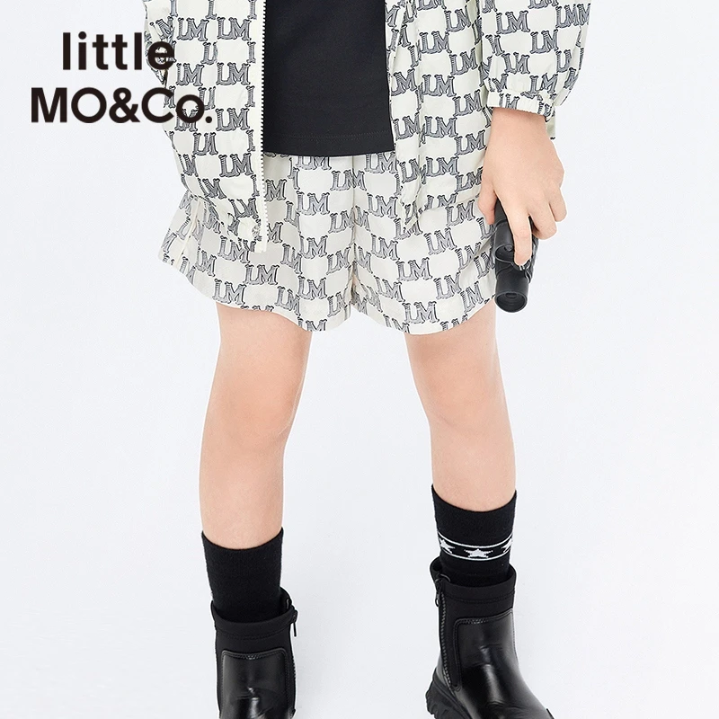 little moco童装22春夏装男女童时尚复古老花短裤子#KBB1SOT015