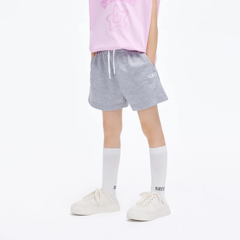 littlemoco童装24夏装新款女童速干休闲运动针织短裤#KBD2SOT020