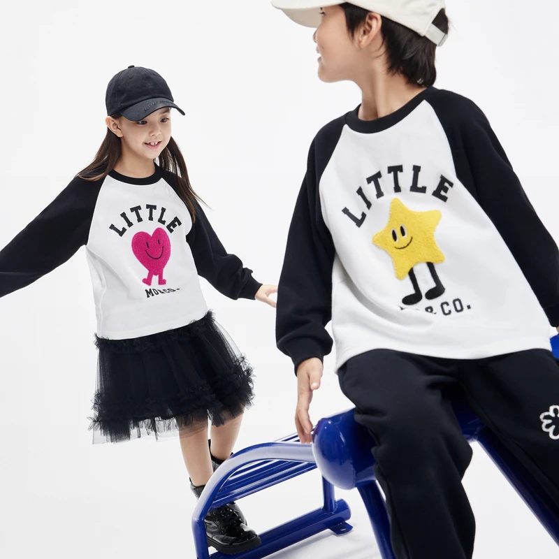 littlemoco童装春季男女童插肩袖卫衣#KBD1SWST10