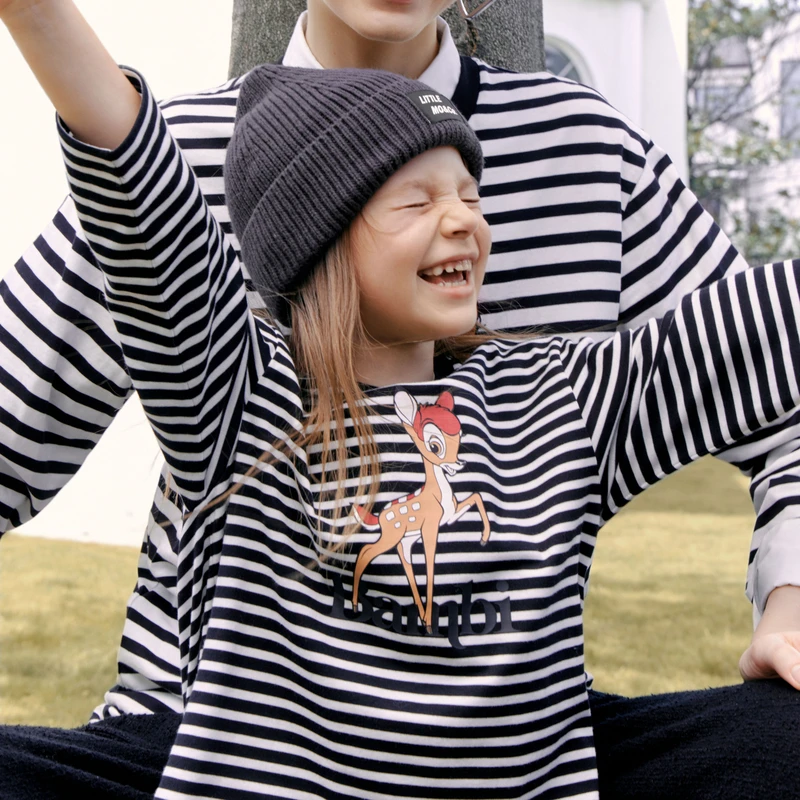 littlemoco童装冬装新款男女童长袖T恤#KBC4TEET06