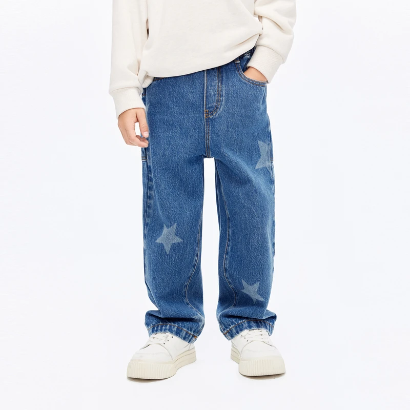 littlemoco童装夏季男女童直筒牛仔长裤#KBD1JEN008