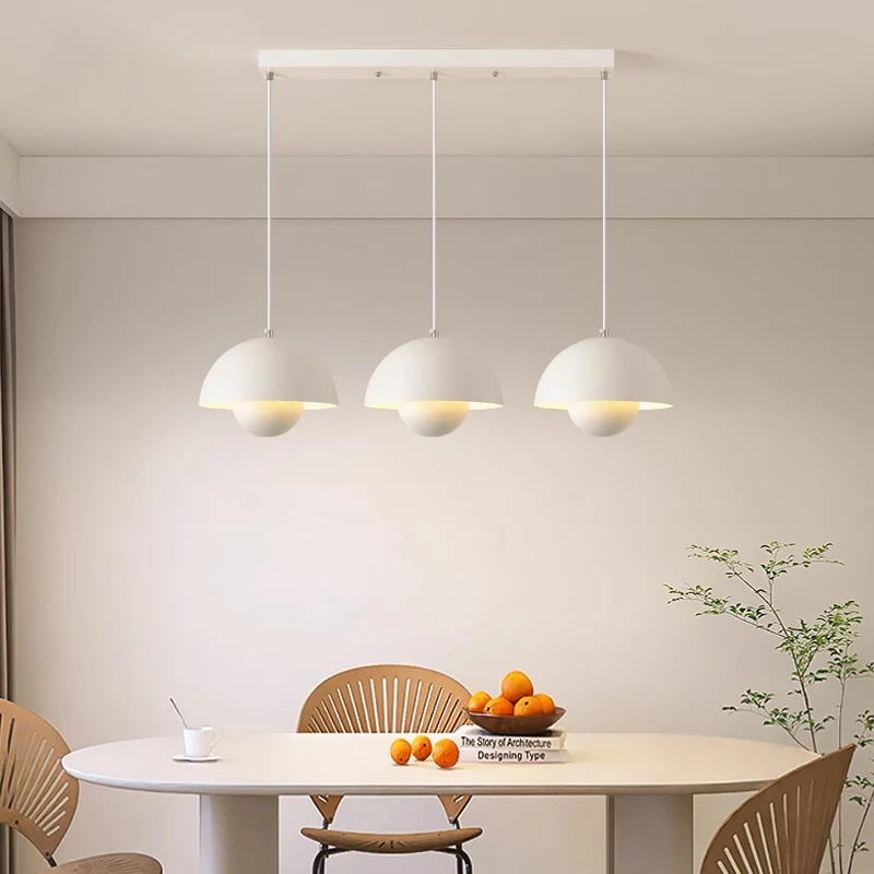 丹麦vp1花苞餐厅吊灯饭厅餐桌吧台灯简约现代创意3头奶油风网红灯