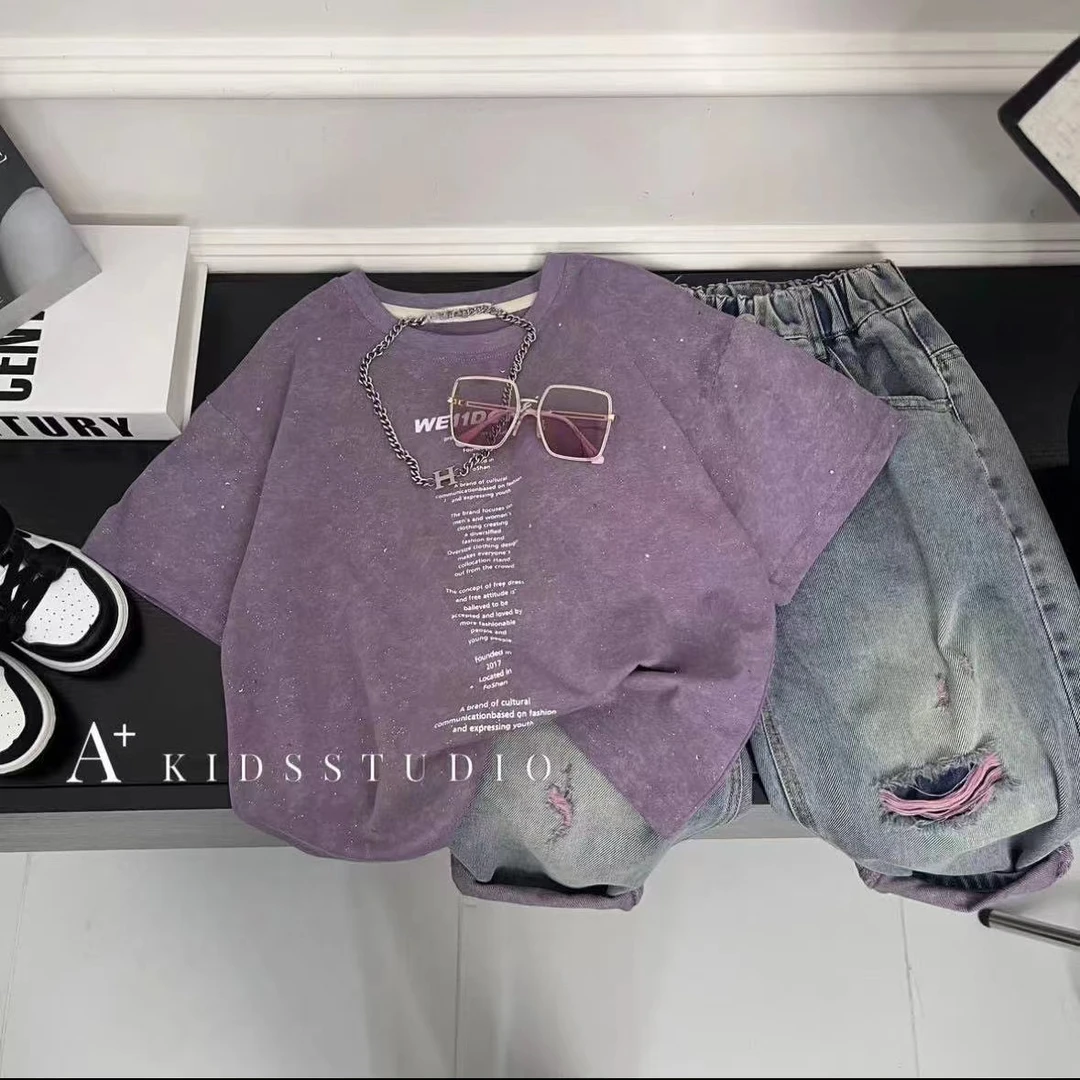 Y-N868【阿楠家甄选】儿童时尚潮流短袖夏季休闲韩版