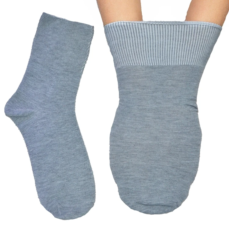 3双松口袜子男士宽口宽松大码不勒脚吸汗透气舒适秋冬长筒袜老年