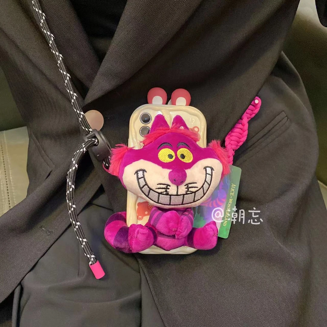 【手机背夹-不含壳】柴郡猫手机背夹卡通斜挎手机链不挑手机型号