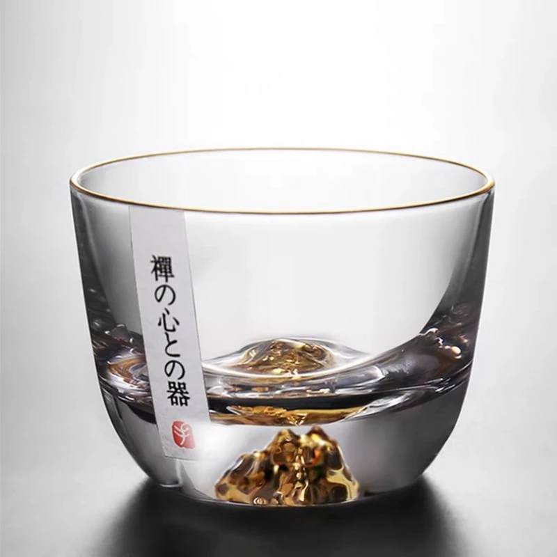 藏金杯主人杯个人杯日式透明高档茶具个人专用玻璃观山茶盏单杯