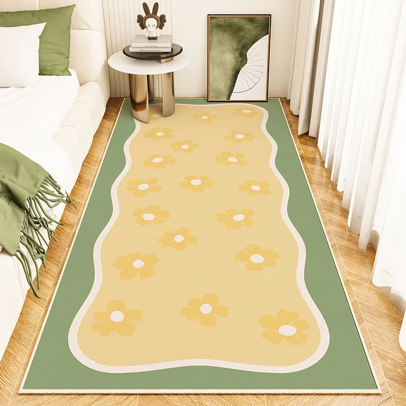 卧室长条地毯2025新款女孩少女房间床下床边毯主卧床前小清新地垫
