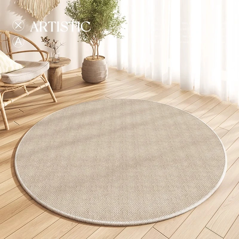 日系圆形地毯客厅轻奢简约卧室电脑椅转椅小地垫家用隔音防污脚垫