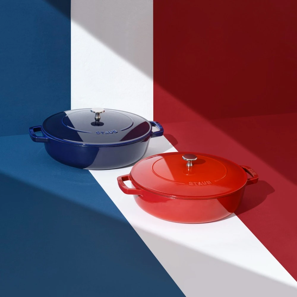 【雯姐专属】staub/珐宝 珐琅铸铁海鲜锅28cm  三色可选 A