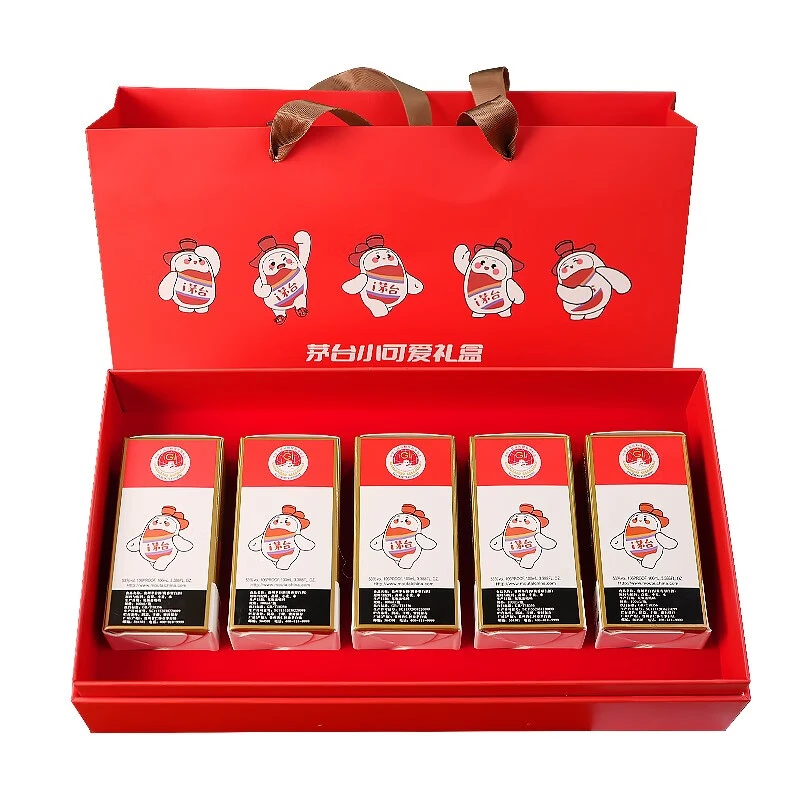 MOUTAI/茅台飞天茅台小可爱礼盒2022-2023年随机53度100ml*5瓶