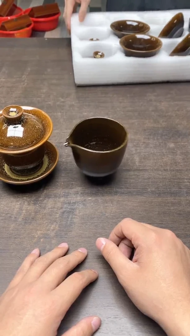 【闪购商品】瓷茶盏花月夜三才+公道31