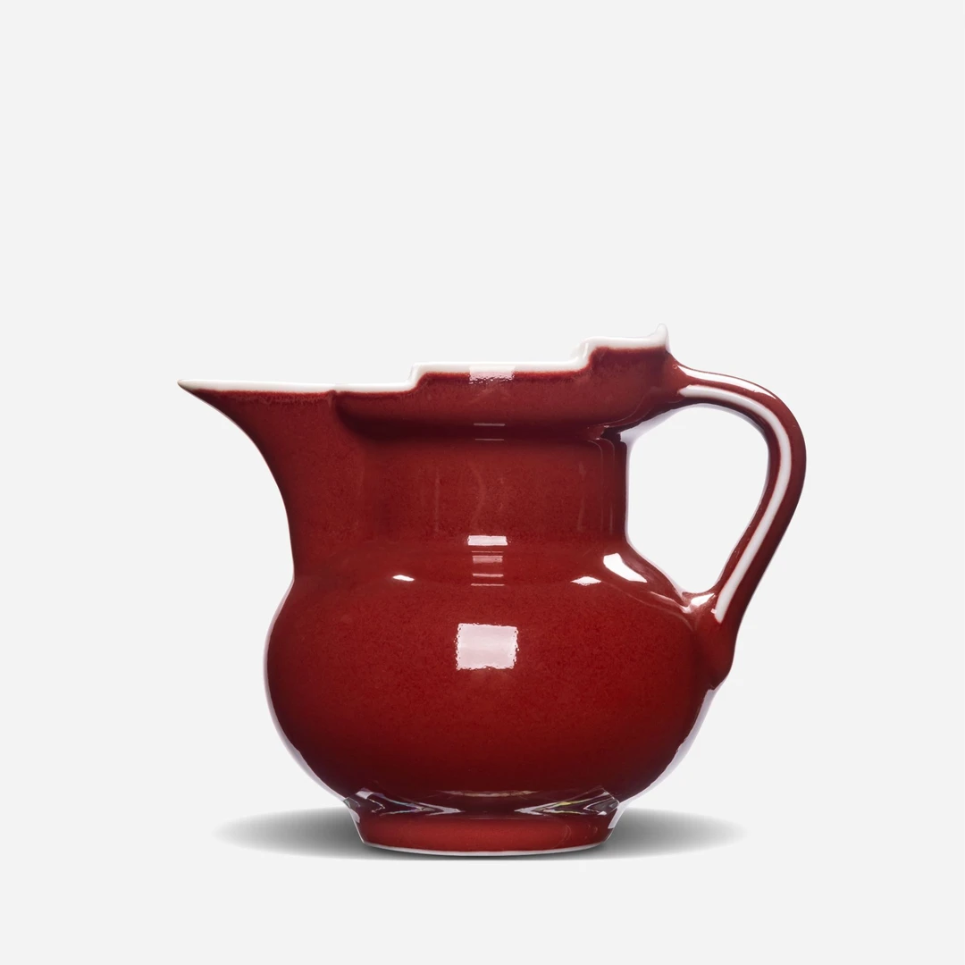 耕道堂霁红釉优品-僧帽壶纯手工大容量中式家用茶壶高温颜色釉