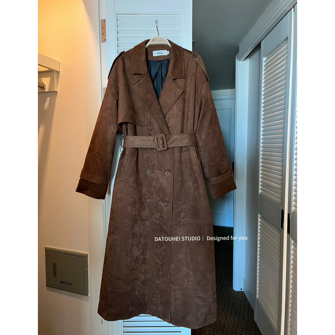 大头黑STUDIO【冬日老钱】2024女冬时尚气质风衣D224R19460