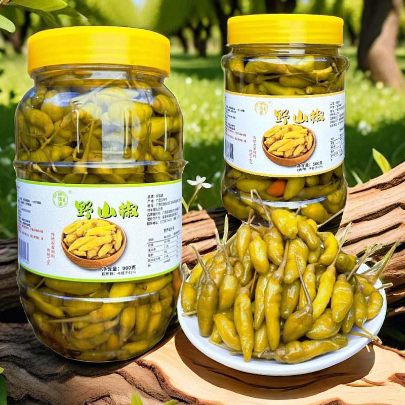 拌饭婆广西野山椒酸辣泡椒酸菜烤鱼佐料小米辣下饭大瓶装新鲜腌制