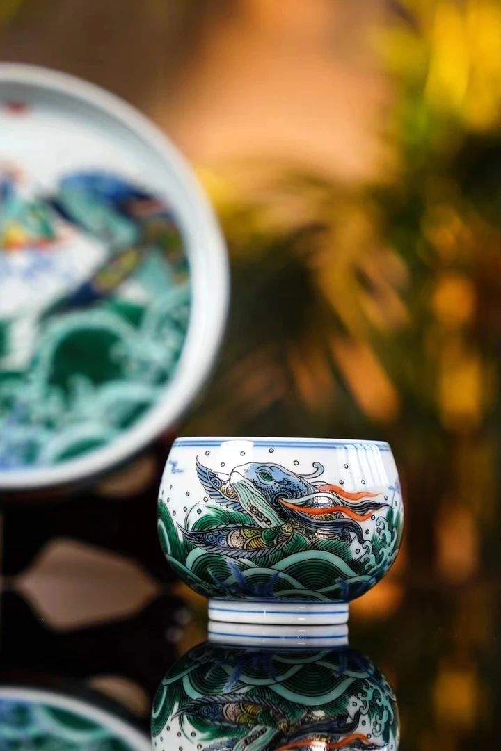 大师傅个人作品集   庄子逍遥游系列单杯   景德镇品茗手绘主人杯