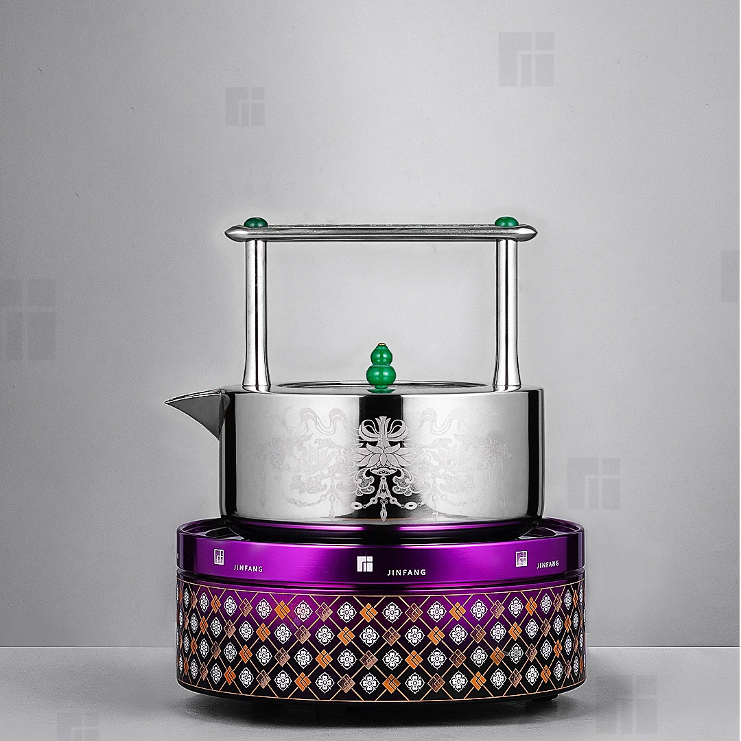 晋芳 敦煌提梁壶+大唐盛世炉子套组 茶具中式茶道饮茶纯手作喝茶