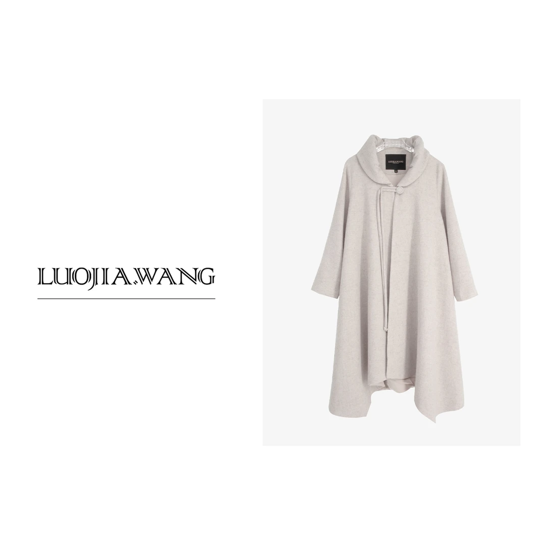 LUOJIAWANG2023秋冬新品原创设计时尚女装气质斗篷外套LJE6300289