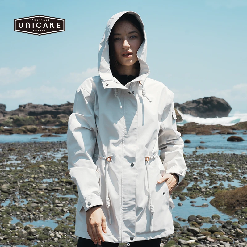 UNICARE三合一抽绳冲锋衣防风防水户外徒步滑雪硬壳外套女款时尚