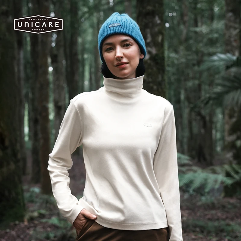 UNICARE牦牛绒半高领长袖T恤女 秋冬舒适百搭打底衫上衣2024新款