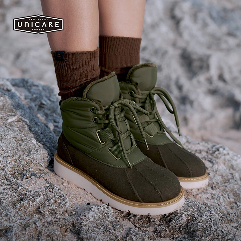 UNICARE猎鸭式雪地靴女 冬季保暖棉鞋舒适防滑 户外休闲鞋2024