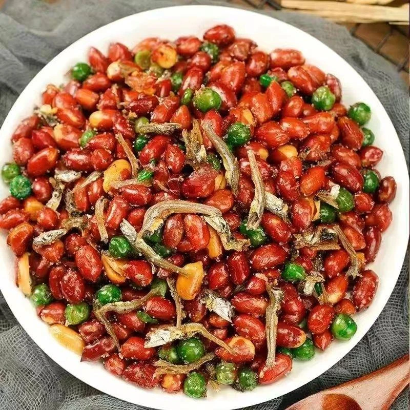 小鱼花生油炸花生米烧烤店饭店商用小鱼干下酒菜小吃休闲零食批发
