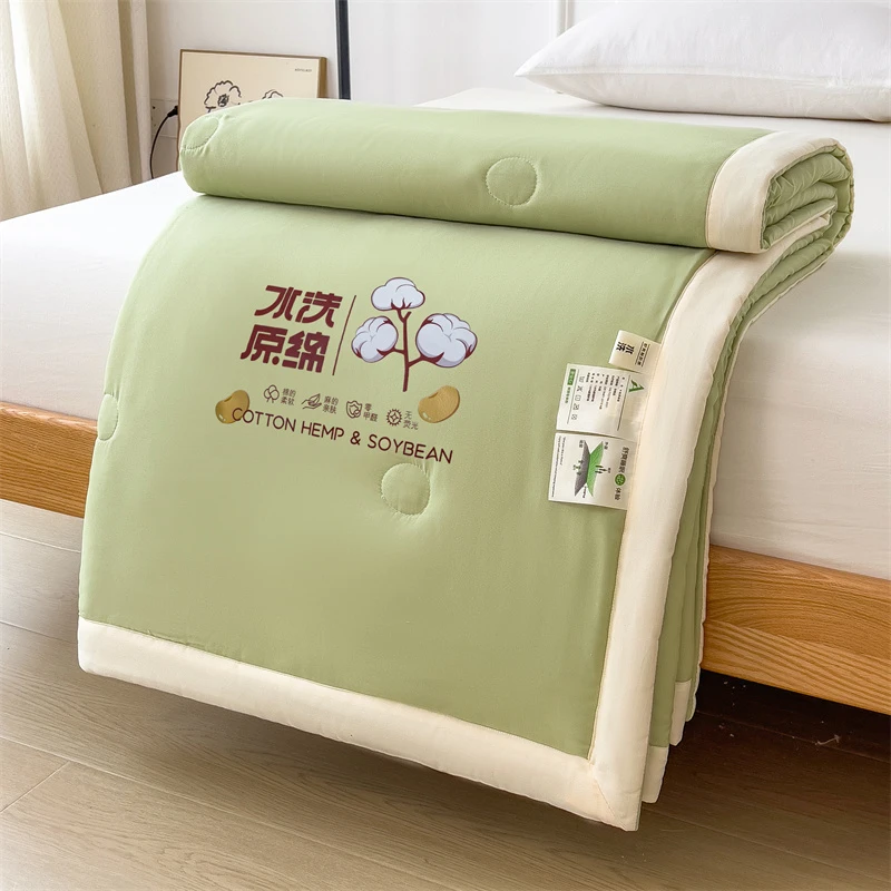 夏凉被母婴A级水洗原绵夏被空调被单件夏季薄款被子被芯春秋被