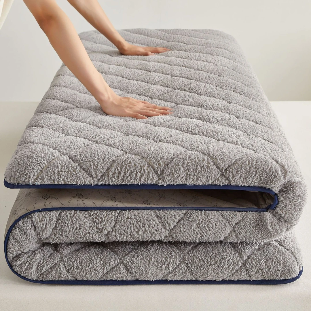 冬季羊羔绒床垫软垫加厚学生宿舍单人租房加绒垫被榻榻米床褥垫子