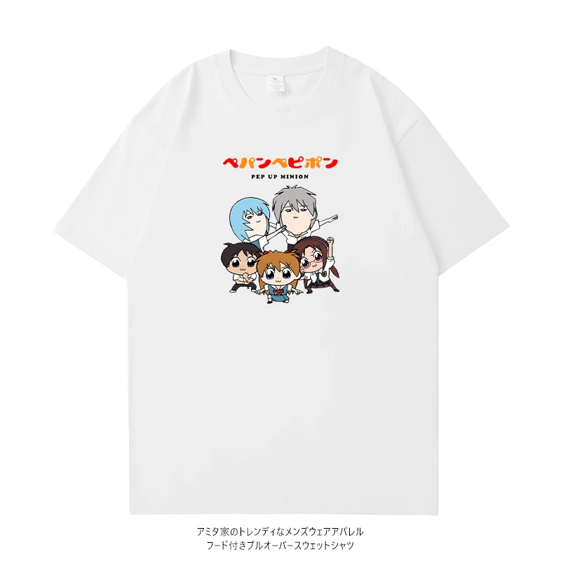 新世纪福音战士动漫周边短袖EVA明日香Q版印花T恤纯棉宽松情侣装