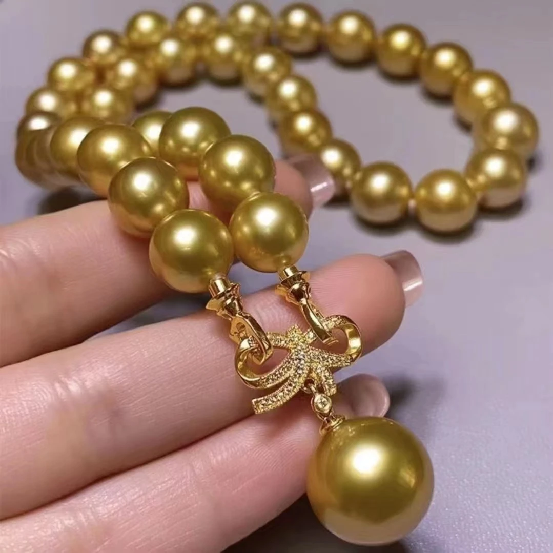 设计款金色蝴蝶10mm气质百搭项链