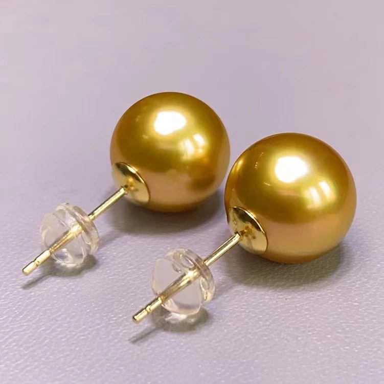 金色正圆珠耳钉ES006耳针简约