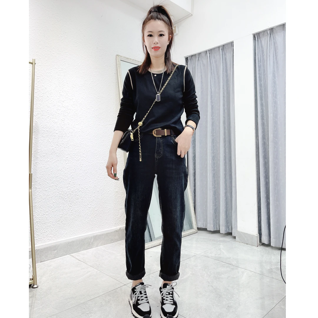 新款双面德绒百搭时尚单穿打底上衣体恤7870