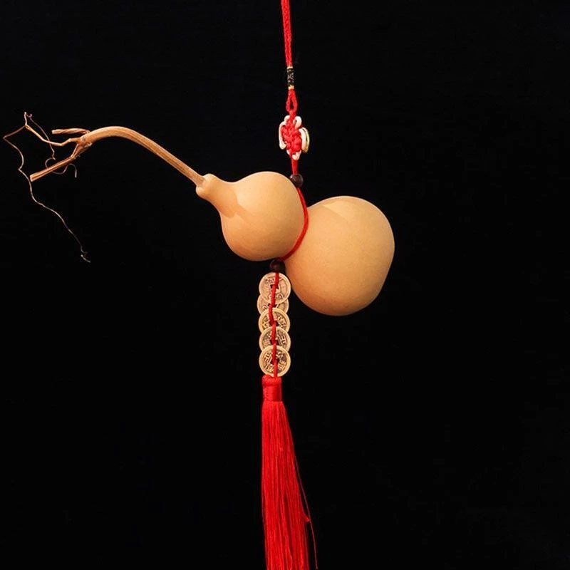 天然葫芦挂件家居客厅门对门五帝钱真葫芦挂件