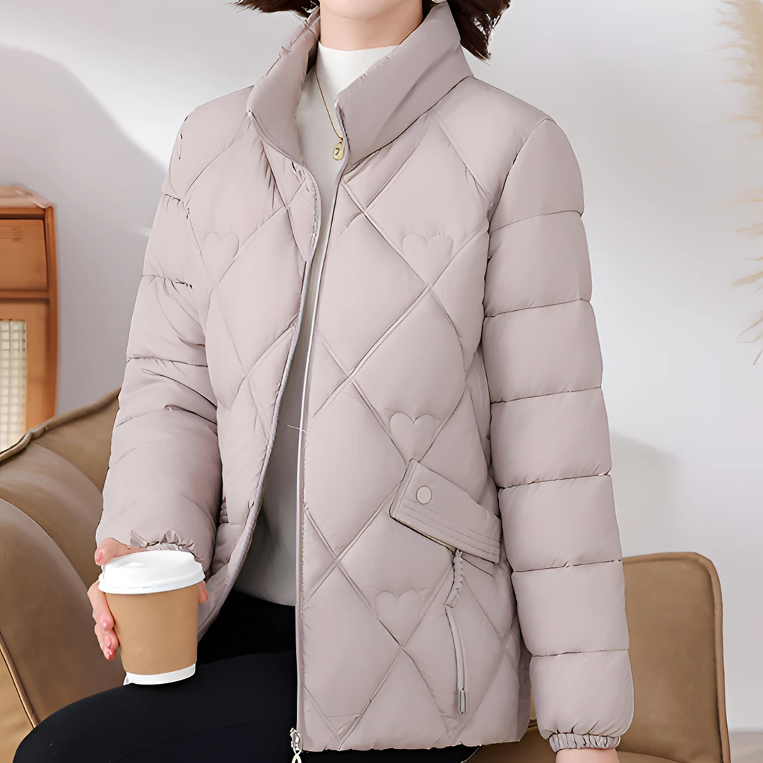 女士立领时尚气质棉服女2024秋冬季新款加厚短款百搭棉袄保暖休闲